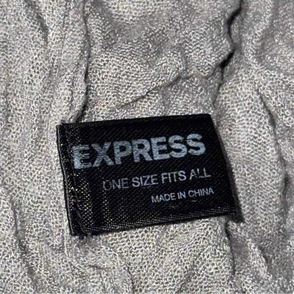 Express Crinkled Gray Scarf
